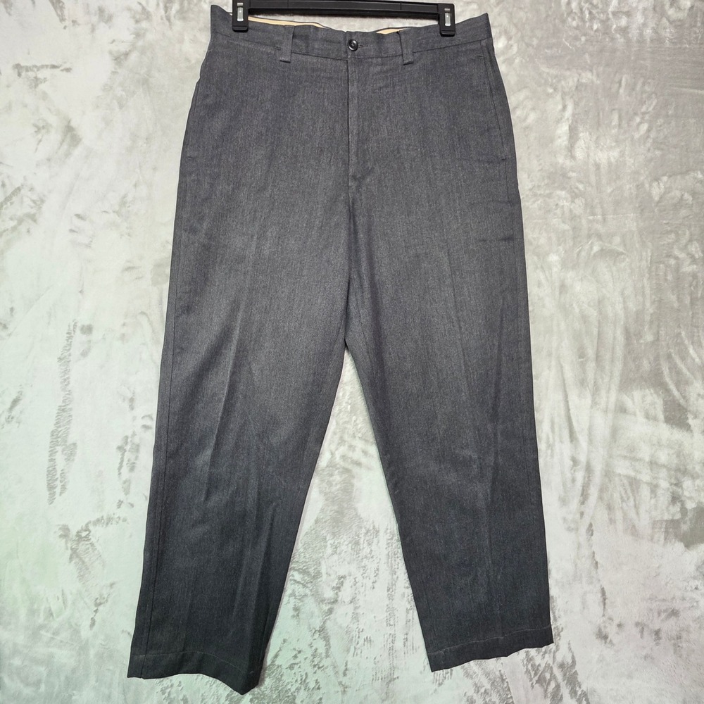 Gap Mens Relaxed Fit Chino Pants 34x30 Charcoal Gray Cotton Blend Trousers 1203